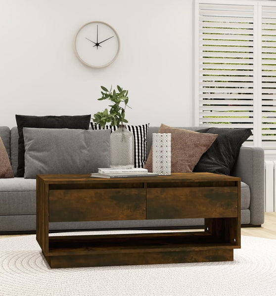 Couchtisch Räuchereiche 102,5x55x44 cm Holzwerkstoff