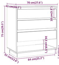 Sideboard Grau Sonoma 70x41x75 cm Holzwerkstoff