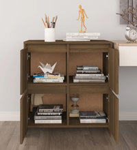 Sideboard Braun Eichen-Optik 70x41x75 cm Holzwerkstoff
