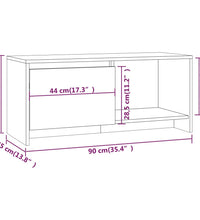 TV-Schrank Grau Sonoma 90x35x40 cm Holzwerkstoff