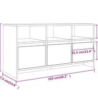 TV-Schrank Grau Sonoma 102x37,5x52,5 cm Holzwerkstoff