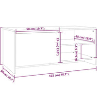 Couchtisch Räuchereiche 102x50x45 cm Holzwerkstoff