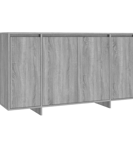 Sideboard Grau Sonoma 135x41x75 cm Holzwerkstoff