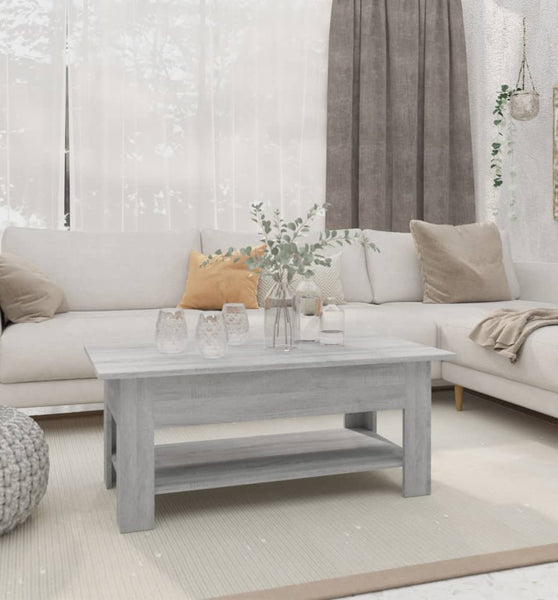 Couchtisch Grau Sonoma 102x55x42 cm Holzwerkstoff