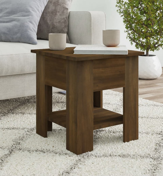 Couchtisch Braun Eichen-Optik 40x40x42 cm Holzwerkstoff