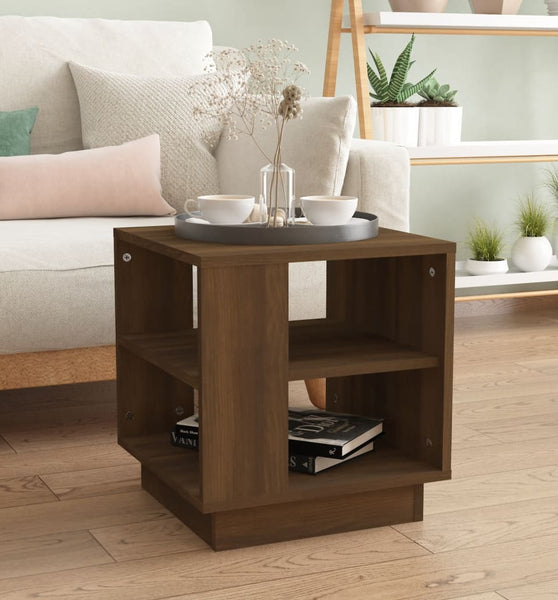 Couchtisch Braun Eichen-Optik 40x40x43 cm Holzwerkstoff