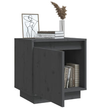 Nachttische 2 Stk. Grau 40x30x40 cm Massivholz Kiefer