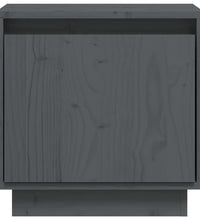 Nachttische 2 Stk. Grau 40x30x40 cm Massivholz Kiefer
