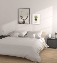 Nachttische 2 Stk. Grau 40x30x40 cm Massivholz Kiefer