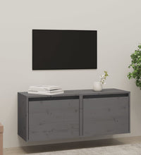 Wandschränke 2 Stk. Grau 45x30x35 cm Massivholz Kiefer