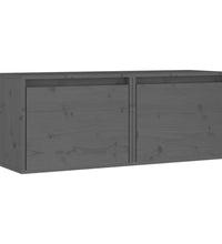 Wandschränke 2 Stk. Grau 45x30x35 cm Massivholz Kiefer