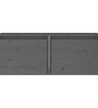 Wandschränke 2 Stk. Grau 45x30x35 cm Massivholz Kiefer