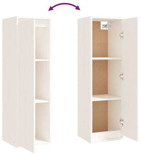 Wandschrank Weiß 30x30x100 cm Massivholz Kiefer
