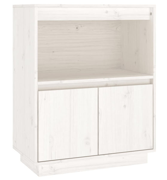 Sideboard Weiß 60x34x75 cm Massivholz Kiefer