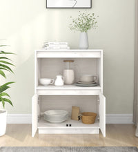 Sideboard Weiß 60x34x75 cm Massivholz Kiefer