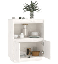 Sideboard Weiß 60x34x75 cm Massivholz Kiefer