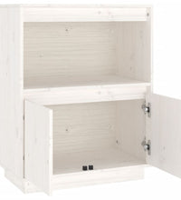 Sideboard Weiß 60x34x75 cm Massivholz Kiefer