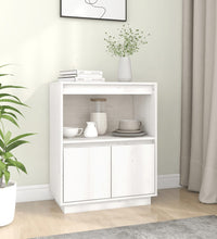 Sideboard Weiß 60x34x75 cm Massivholz Kiefer