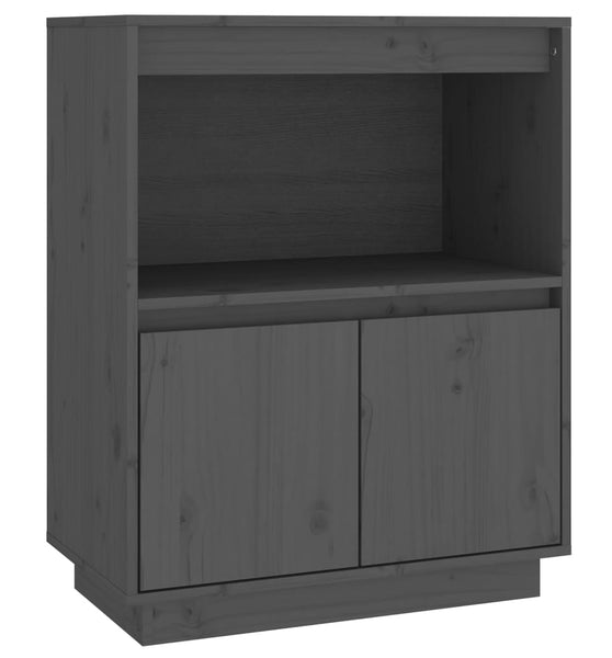 Sideboard Grau 60x34x75 cm Massivholz Kiefer