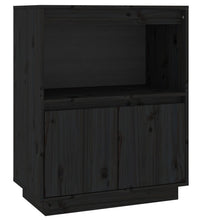 Sideboard Schwarz 60x34x75 cm Massivholz Kiefer