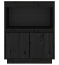 Sideboard Schwarz 60x34x75 cm Massivholz Kiefer