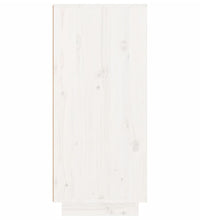 Schuhschrank Weiß 60x35x80 cm Massivholz Kiefer