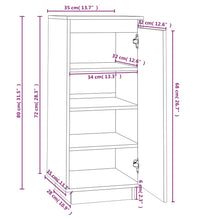 Schuhschrank 35x35x80 cm Massivholz Kiefer
