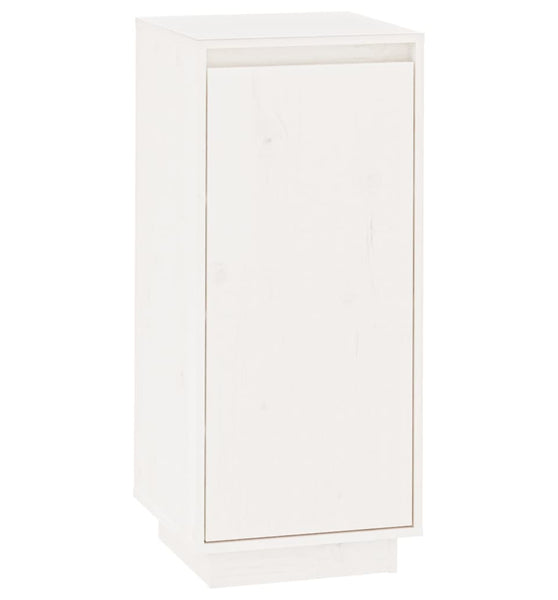 Schuhschrank Weiß 35x35x80 cm Massivholz Kiefer