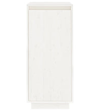 Schuhschrank Weiß 35x35x80 cm Massivholz Kiefer