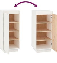Schuhschrank Weiß 35x35x80 cm Massivholz Kiefer
