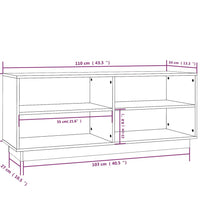 Schuhregal 110x34x45 cm Massivholz Kiefer