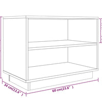 Schuhregal 60x34x45 cm Massivholz Kiefer