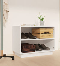 Schuhschrank Weiß 60x34x45 cm Massivholz Kiefer