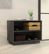 Schuhschrank Grau 60x34x45 cm Massivholz Kiefer