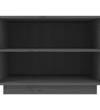 Schuhschrank Grau 60x34x45 cm Massivholz Kiefer