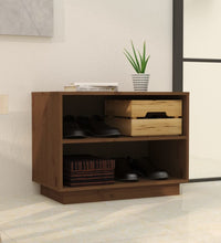 Schuhschrank Honigbraun 60x34x45 cm Massivholz Kiefer