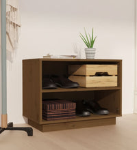 Schuhschrank Honigbraun 60x34x45 cm Massivholz Kiefer