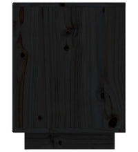 Schuhschrank Schwarz 60x34x45 cm Massivholz Kiefer