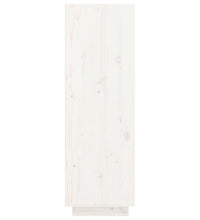 Schuhregal Weiß 30x34x105 cm Massivholz Kiefer