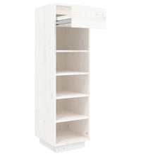 Schuhregal Weiß 30x34x105 cm Massivholz Kiefer