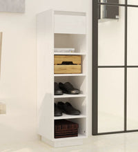 Schuhregal Weiß 30x34x105 cm Massivholz Kiefer