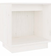 Nachttisch Weiß 40x30x40 cm Massivholz Kiefer
