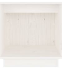 Nachttisch Weiß 40x30x40 cm Massivholz Kiefer
