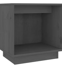 Nachttische 2 Stk. Grau 40x30x40 cm Massivholz Kiefer