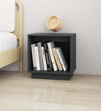 Nachttische 2 Stk. Grau 40x30x40 cm Massivholz Kiefer