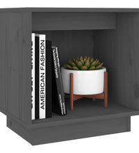 Nachttische 2 Stk. Grau 40x30x40 cm Massivholz Kiefer