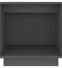 Nachttische 2 Stk. Grau 40x30x40 cm Massivholz Kiefer