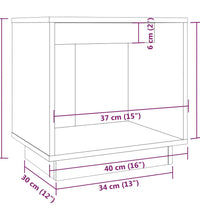 Nachttische 2 Stk. Grau 40x30x40 cm Massivholz Kiefer
