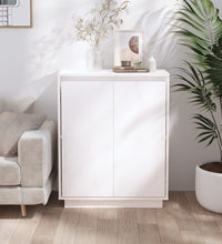 Sideboard Weiß 60x34x75 cm Massivholz Kiefer