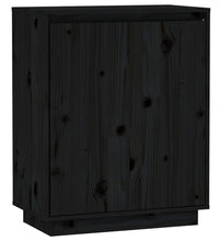 Sideboard Schwarz 60x34x75 cm Massivholz Kiefer